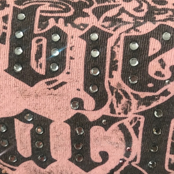Nevada pink long sleeve T w/ diamond bling size xl - Picture 5 of 11